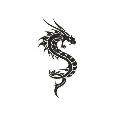 Black And White Dragon Tattoo Vector Free Vector 458x458 Black And White Dragon Tattoo Vector Free Vector