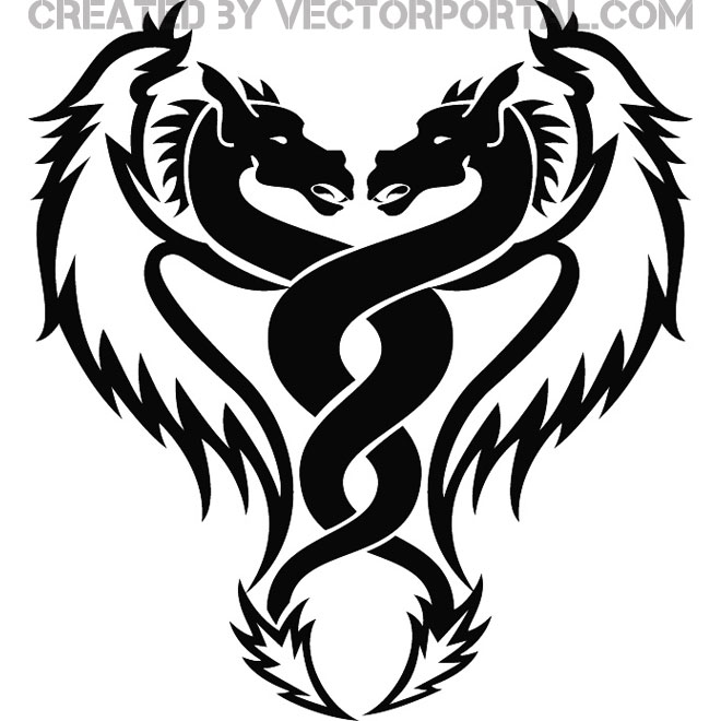 Dragons Tattoo Vector Designs 660x660 Dragons Tattoo Vector Designs