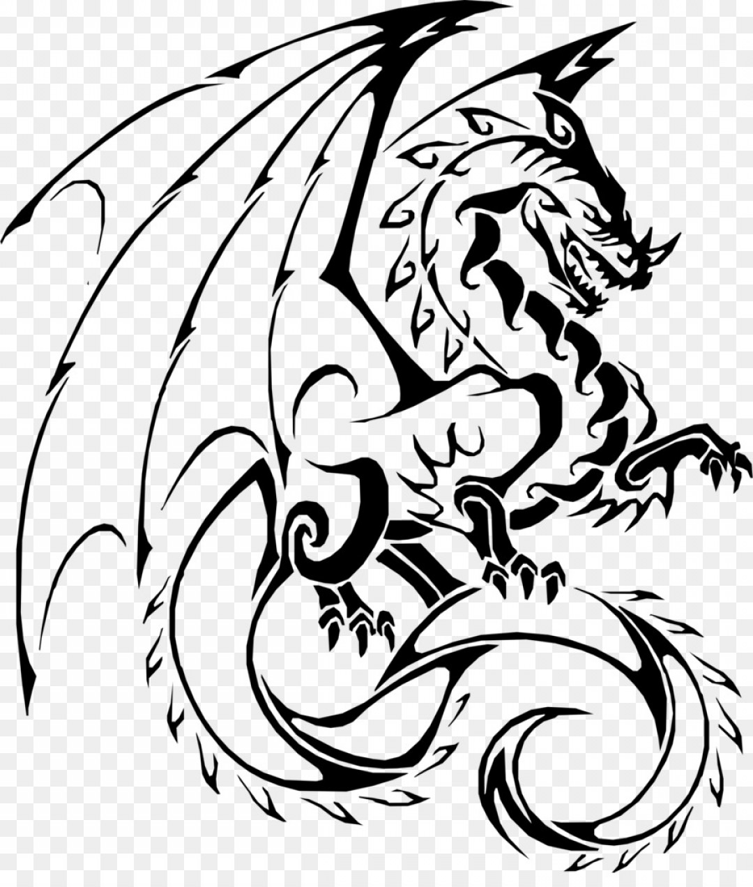 1080x1272 Png Drawing Chinese Dragon Japanese Dragon Tribal Drag Soidergi