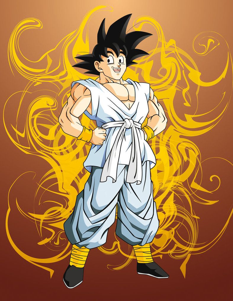 787x1016 Goku Totalmente Vectorizado En Illustrator Dragon Ball Dragon