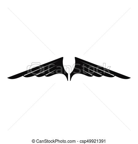 450x470 Dragon Wings Black Simple Silhouette Icon Vector Illustration