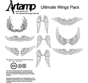 310x293 Dragon Wings Vector Set Free Graphics Uihere