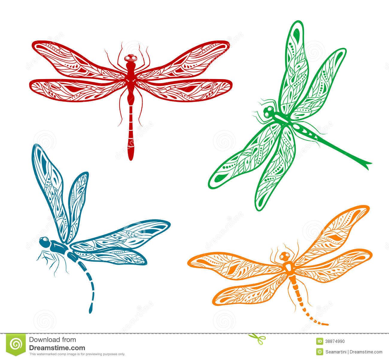 1300x1202 Dragonfly Vector Set Of Four Different Pretty Dainty Dragonfly