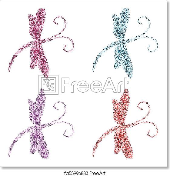 561x581 Free Art Print Of Dragonfly Vector Illustration Freeart