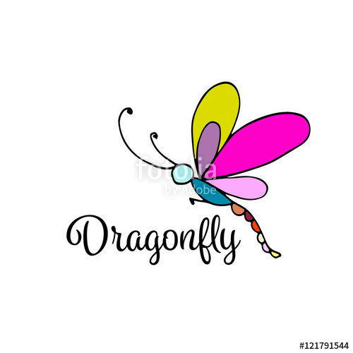 500x500 Art Dragonfly, Sketch For Your Design Stock Image And Royalty