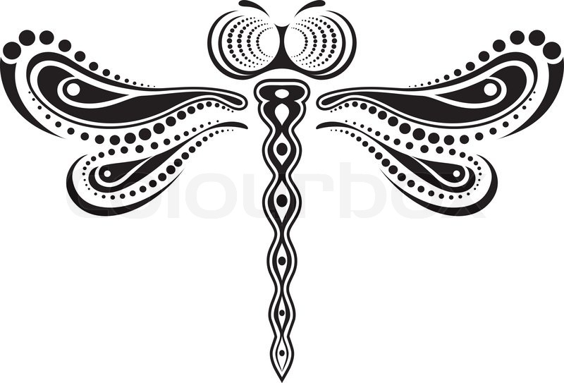 800x543 Dragonfly Vector Of Lines And Dots Stock Vector Colourbox