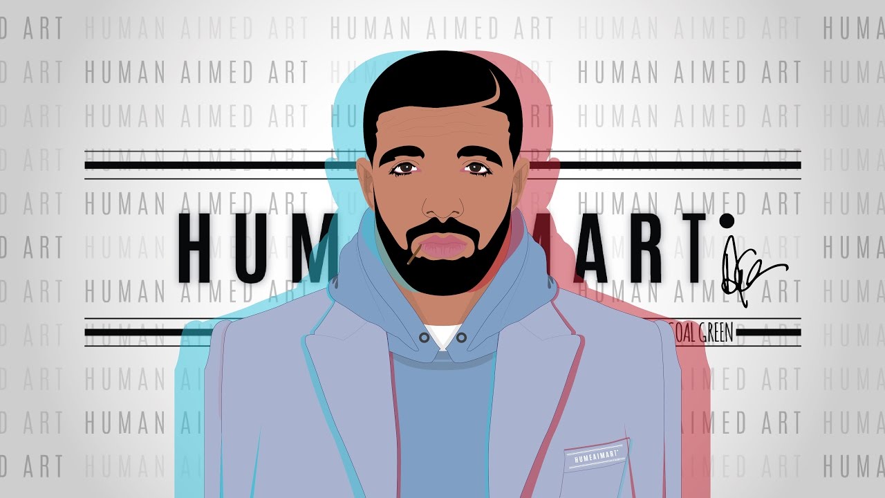 1280x720 Humeaimart Drake, Vector Portrait