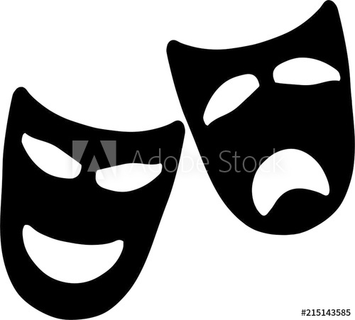 500x451 Drama Masks Tragedy And Comedy