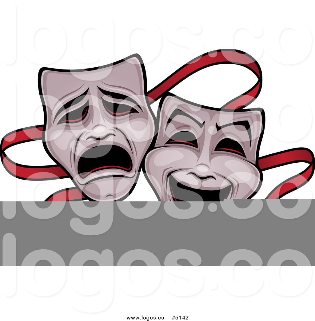1024x1044 Royalty Free Vector Of A Comedy And Tragedy Theater Drama Mask