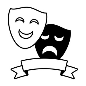 300x300 Drama Mask Royalty Free Vectors