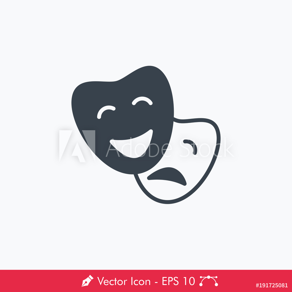 1000x1000 Fotografie, Obraz Comedy Drama Icon Vector Posters Cz