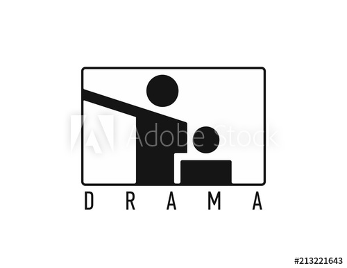500x386 Icon Denoting The Genre Of The Film Drama Vector Illustration