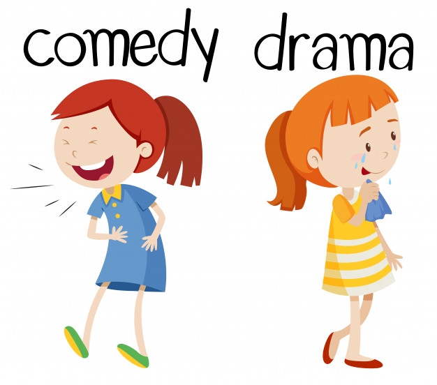 626x552 Opposite Words For Comedy And Drama Vector Premium Download