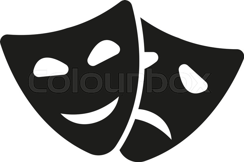800x531 The Theater And Mask Icon Drama, Stock Vector Colourbox