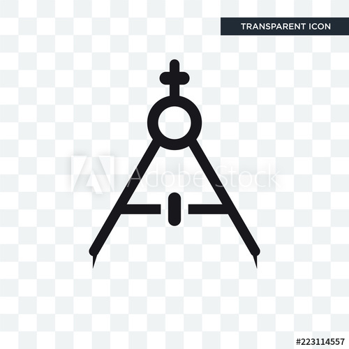 500x500 Drawing Compass Vector Icon Isolated On Transparent Background