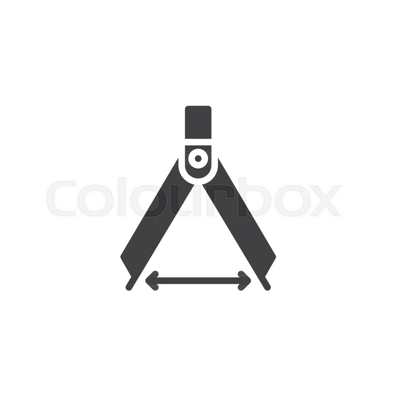 800x800 Drawing Compass Vector Icon Filled Stock Vector Colourbox
