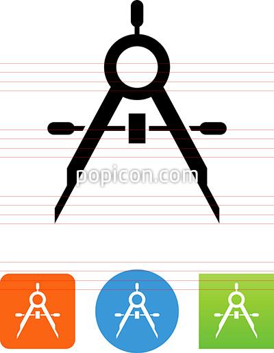 400x515 Vector Drawing Compass Icon