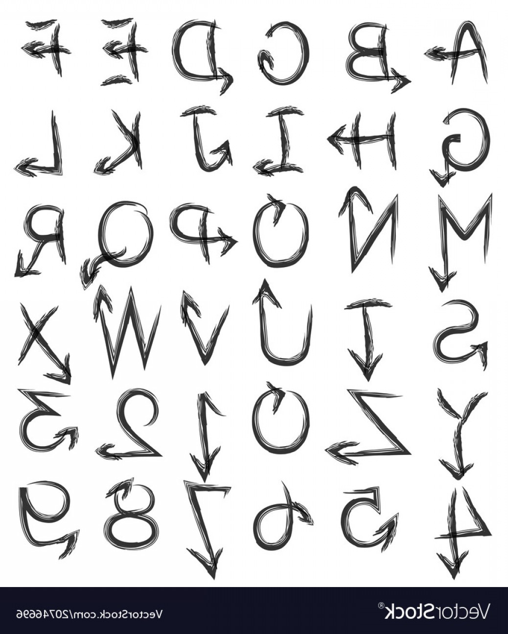 1038x1296 Hand Drawn Arrow Font Vector Cqrecords