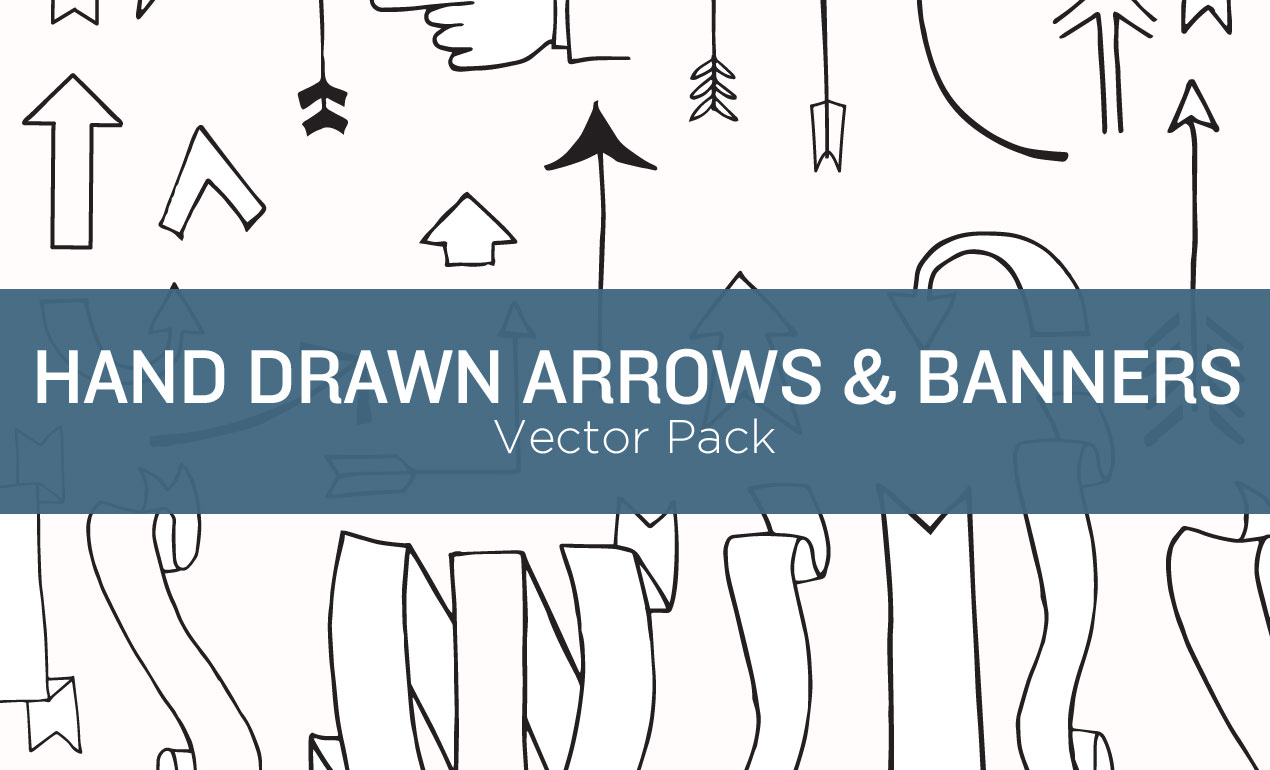 1270x770 Hand Drawn Arrow Vectors And Banner Elements