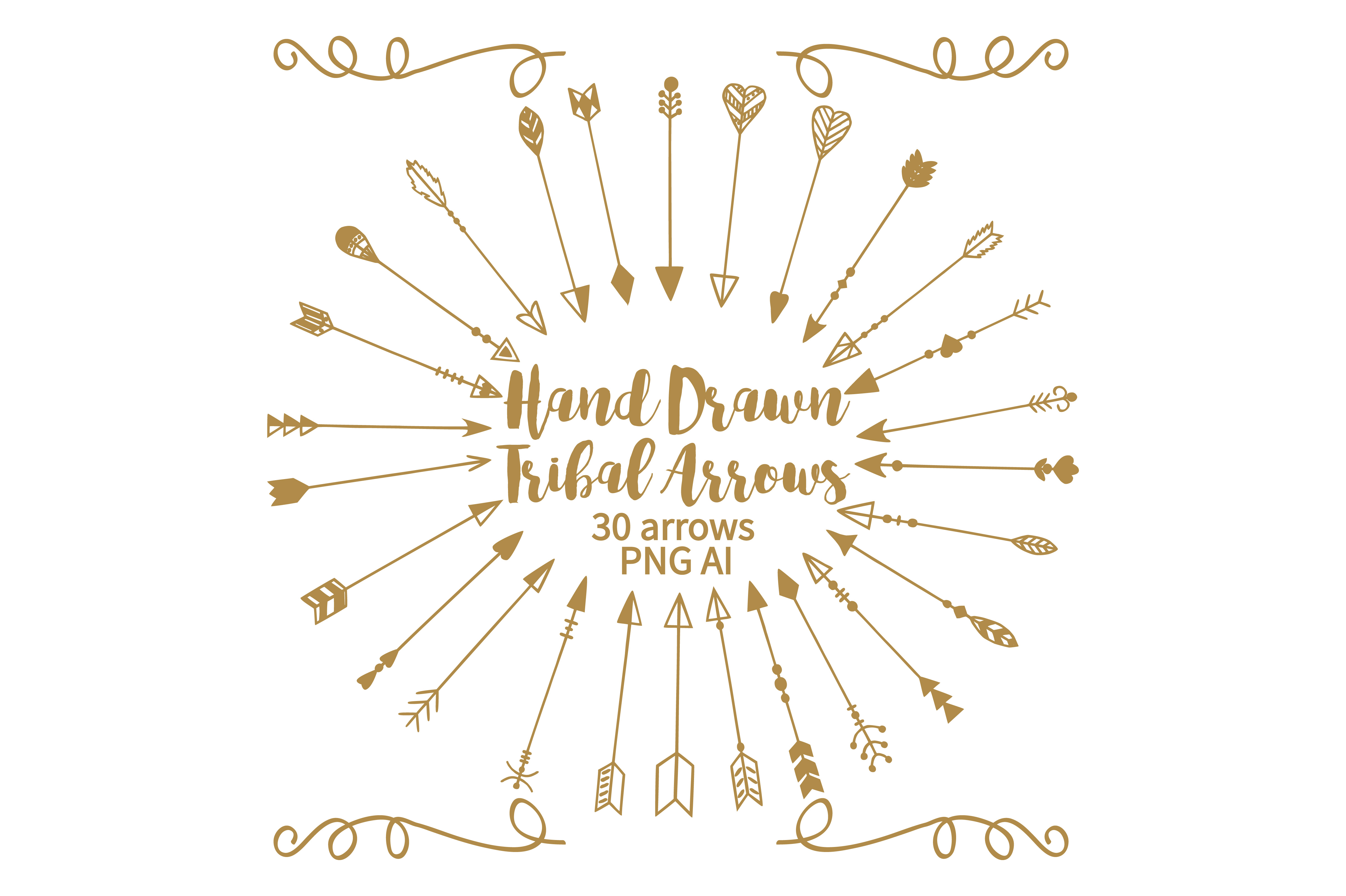 4833x3217 Hand Drawn Arrows Vector + Png