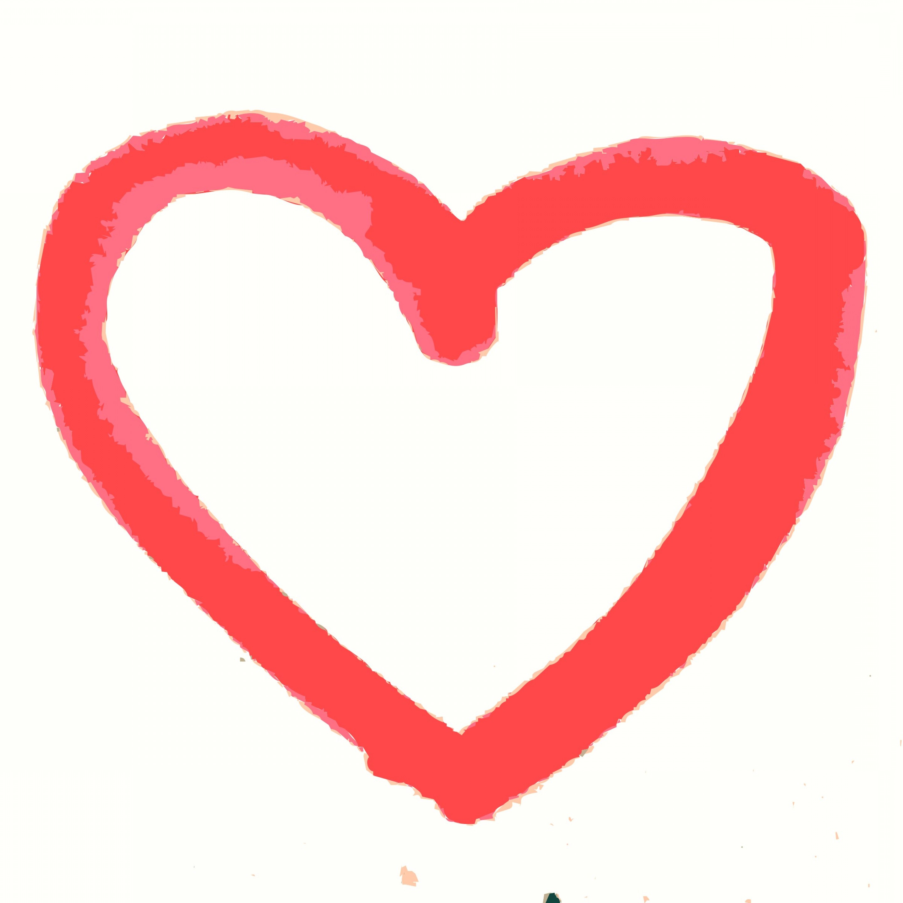 Сердце нарисованное маркером