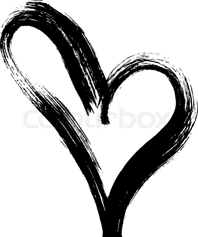 670x800 Hand Drawn Art Vector Heart Ink Stock Vector Colourbox