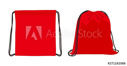 Blank Drawstring Bag, Red Foldable Backpack, Cloth Bag, Vector 500x261 Blank Drawstring Bag, Red Foldable Backpack, Cloth Bag, Vector