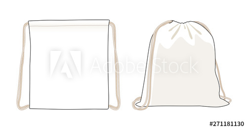 Blank Drawstring Bag, White Foldable Backpack, Cloth Bag, Vector 500x261 Blank Drawstring Bag, White Foldable Backpack, Cloth Bag, Vector