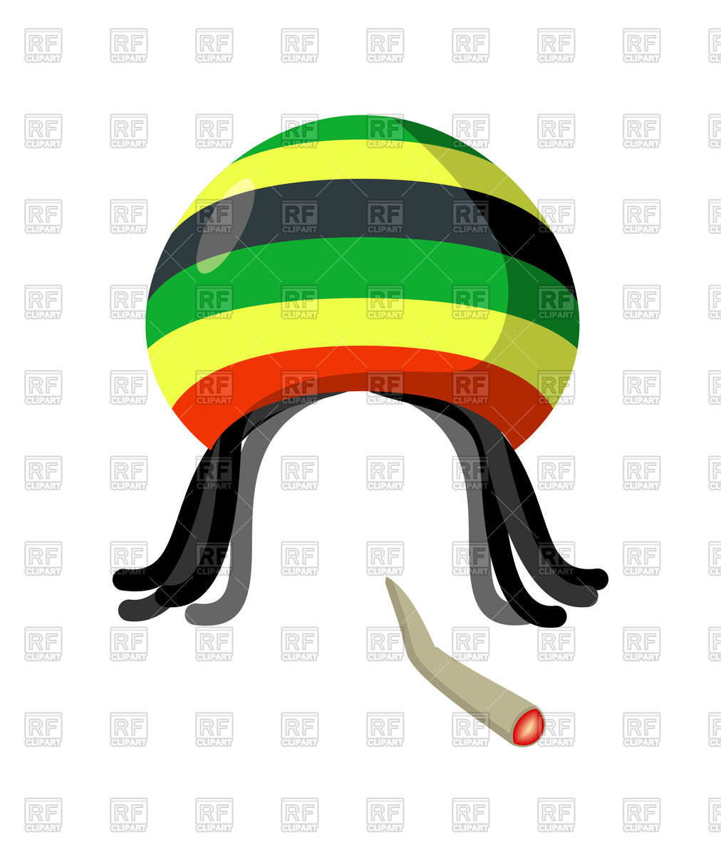 1012x1200 Rasta Cap With Dreadlocks Vector Image Of Objects Maryvalery