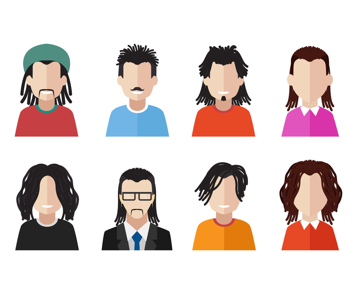 1136x936 Vector Avatars With Dreadlocks Vector Art Graphics