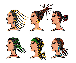 310x255 Woman With Dreadlocks Vector Pack Cdr, Free