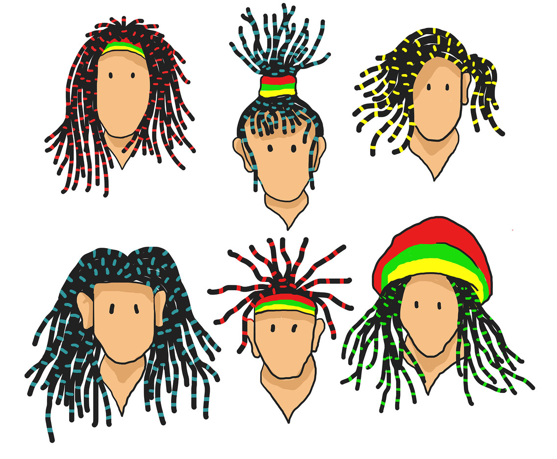 1136x936 Dreadlocks Vector Set Vector Art Graphics