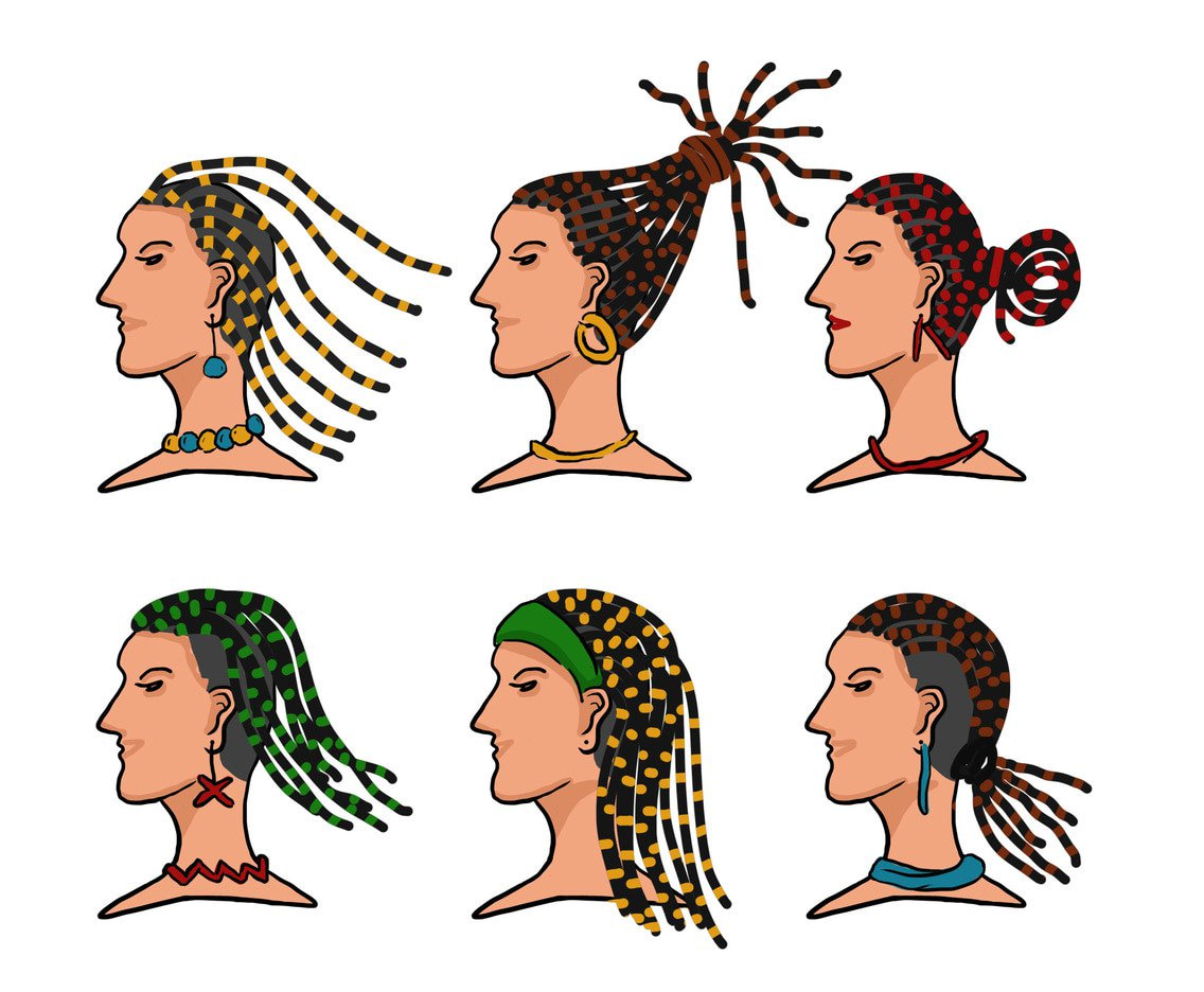1136x936 Woman With Dreadlocks Vector Pack Cdr, Free