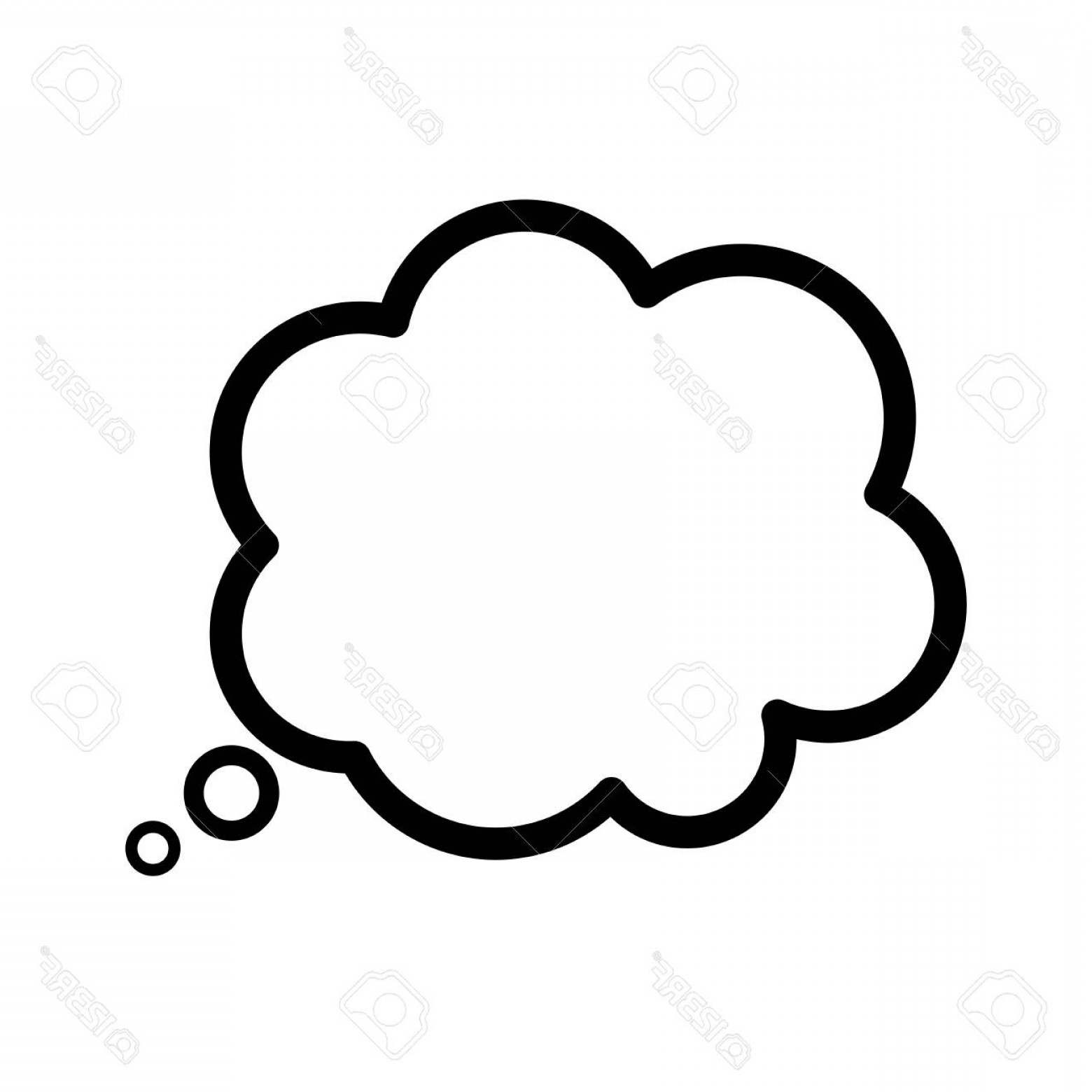 1560x1560 Photostock Vector Thought Bubble Icon Dream Bubble Symbol Icon