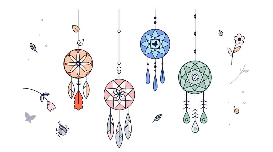 882x490 Dreamcatcher Vector