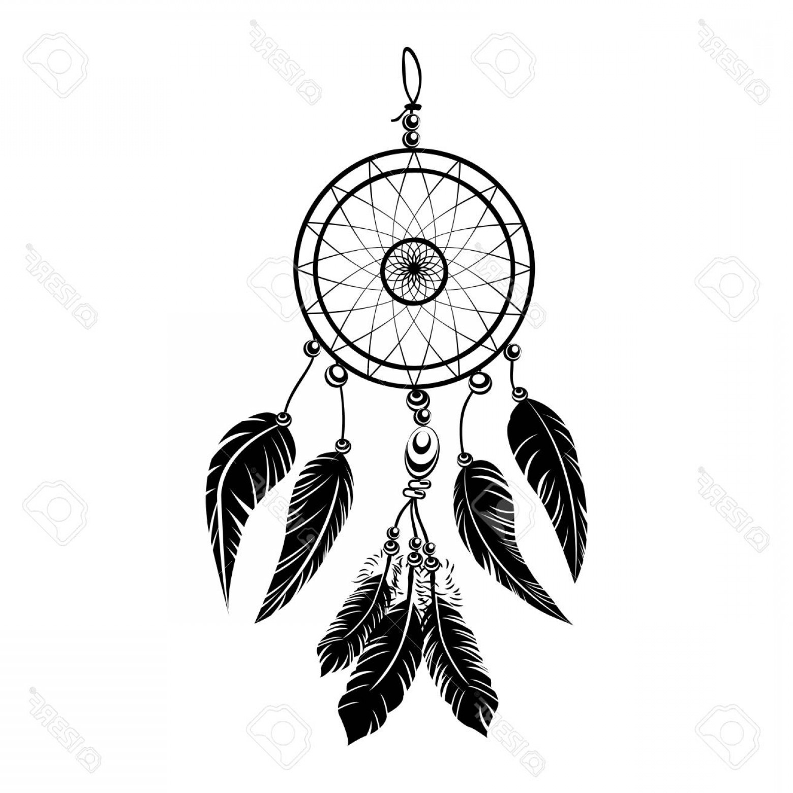 1560x1560 Photostock Vector Indian Black Dream Catcher Vectorcadreamcatcher