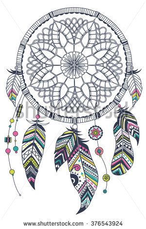 300x470 Dream Catcher, Vector Illustration Risunki In Dream