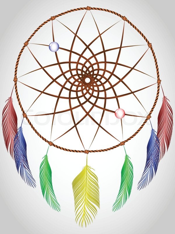 600x800 Dream Catcher, Abstract Vector Art Stock Vector Colourbox