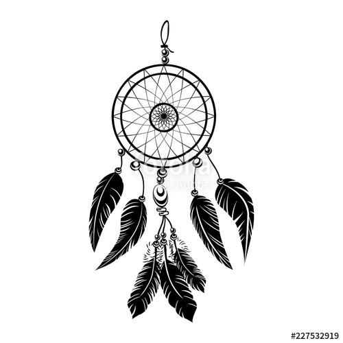 Indian Black Dream Catcher Vector Dreamcatcher Tattoo On White 500x500 Indian Black Dream Catcher Vector Dreamcatcher Tattoo On White