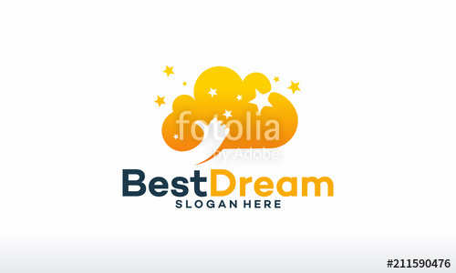500x300 Best Dream Logo Designs Vector, Best Tech Cloud Logo Vector Stock