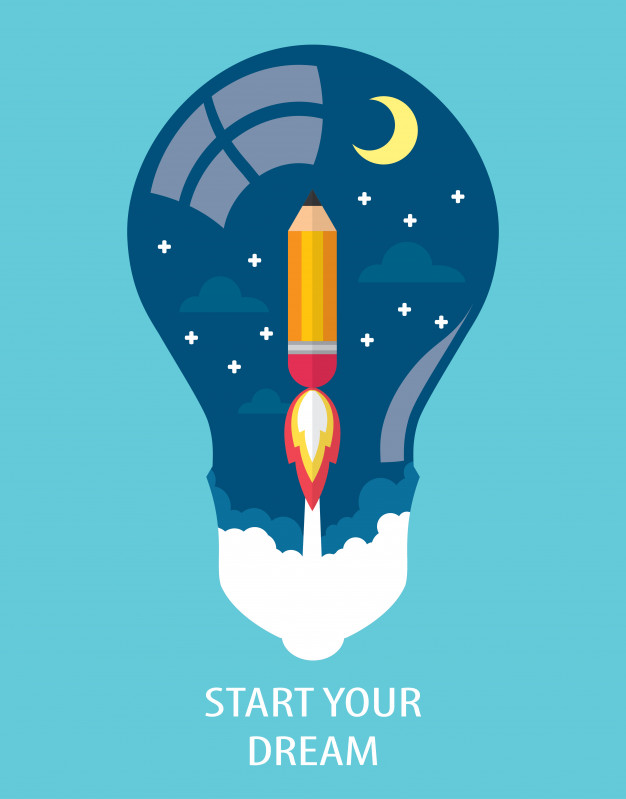 626x799 Start Your Dream Vector Premium Download