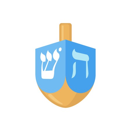 450x450 Hanukkah Dreidel Icon In Flat Style Isolated On White Background