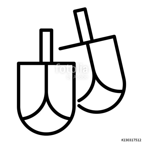 500x500 Jewish Dreidel Icon Outline Jewish Dreidel Vector Icon For Web