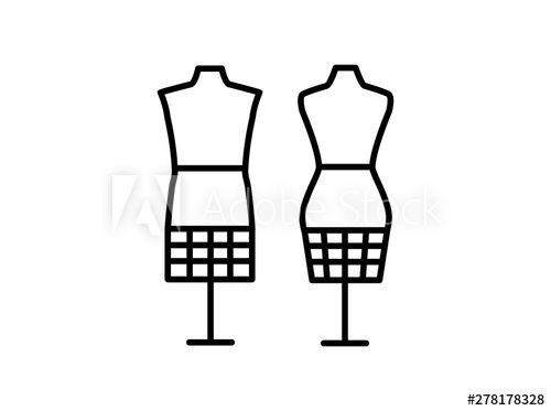 500x373 Male Female Dressmaking Mannequin With Bottom Cage Sign