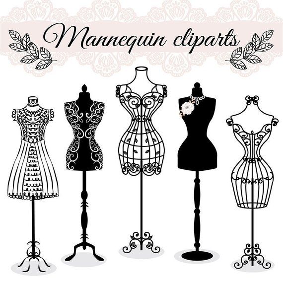 570x570 Premium Vector Hand Draw Mannequin, Fashion, Dress Forms Clipart