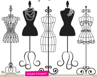 340x270 Dress Form Clipart