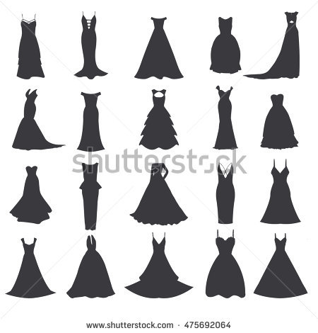 450x470 Wedding Dress Silhouette Vector