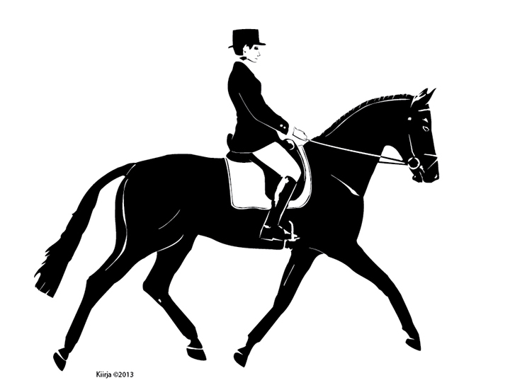 720x551 Dressage Rider, Vector Illustration In Adobe Illustrator