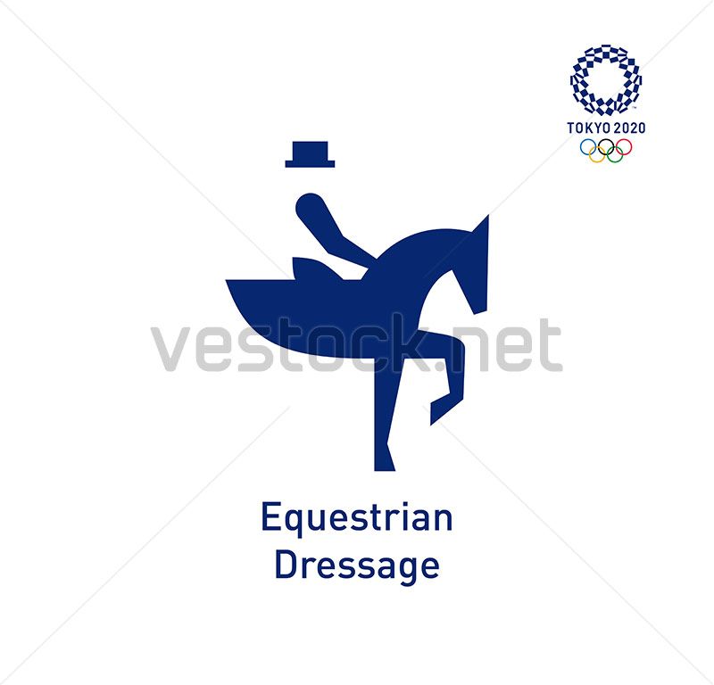 800x768 Equestrian Dressage Pictogram, Tokyo Olympics Pictograms