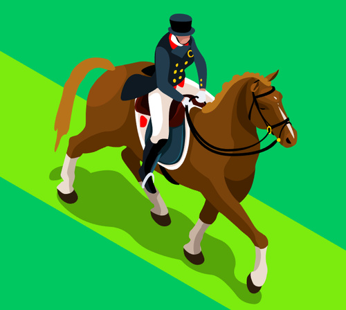 500x448 Equestrian Dressage Vector Free Download